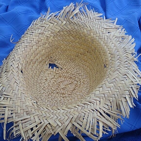 Ben Cooper Halloween Mask Cigar, Hobo Old Man Costume Straw Hat Mask w feather - Picture 5 of 6